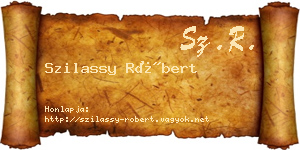 Szilassy Róbert névjegykártya