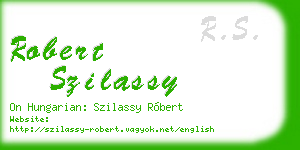 robert szilassy business card